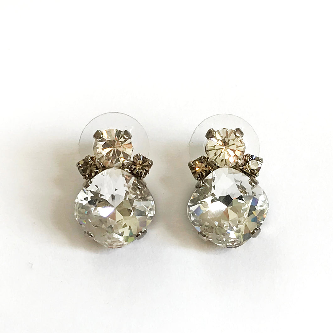 Julia Large Crystal Cross Stud Earrings – Gisele Collection